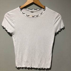 Ribbed white t-shirt